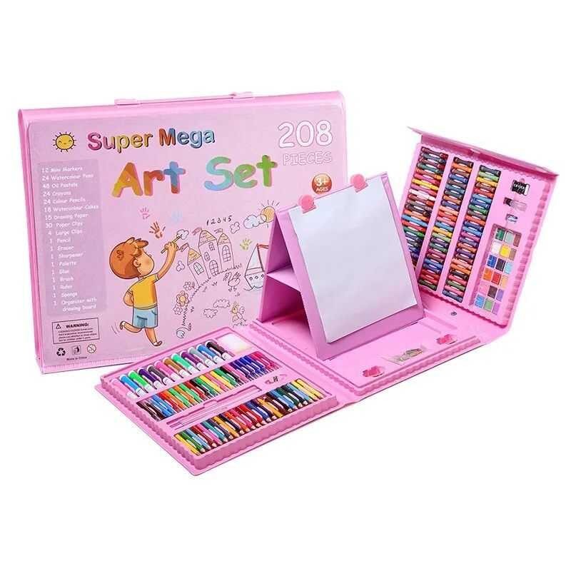 Jl2 208 PCS Double Sided Trifold Easel Painting Art Set Supplies With ...