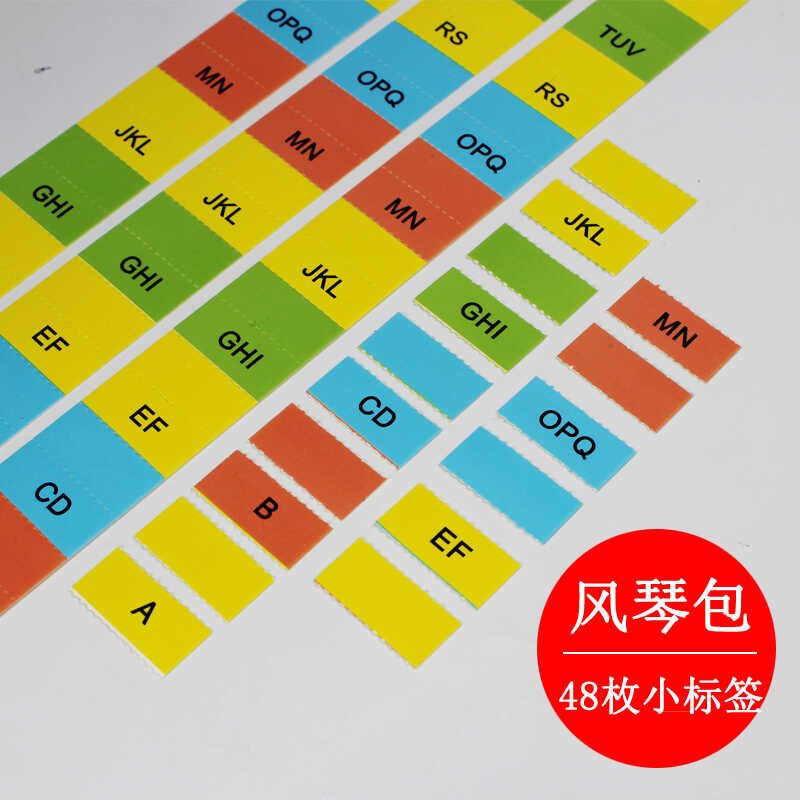 Organ clip with small label paper, file classification paper, label ...