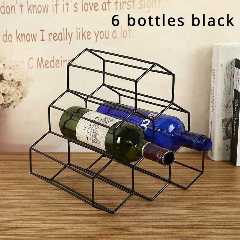 Modern Metal Honeycomb Beehive Tabletop Rack Hexagon 9 Bottle Wine ...