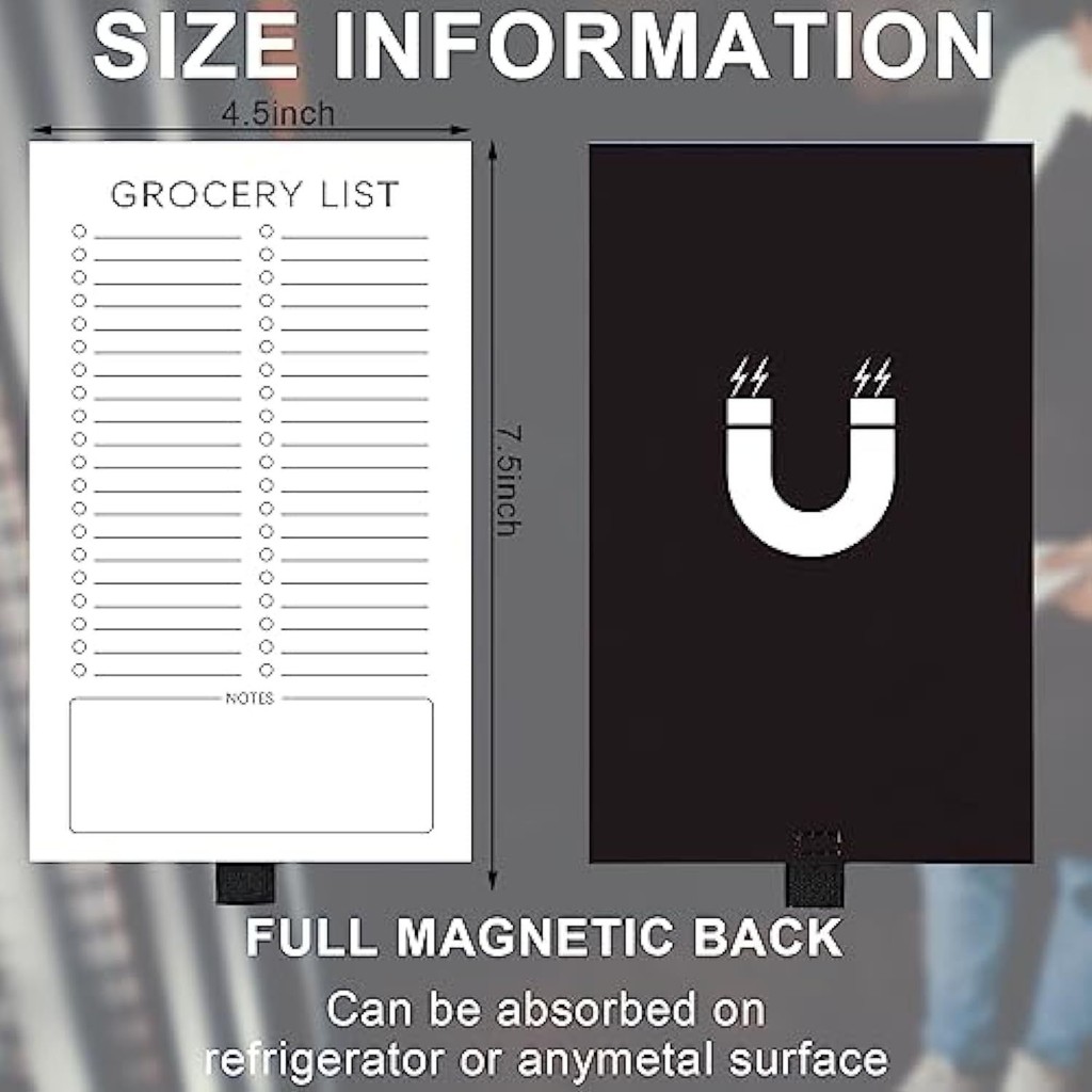 Magnetic Notepads – Notepads for Grocery List, Shopping List, To-Do ...