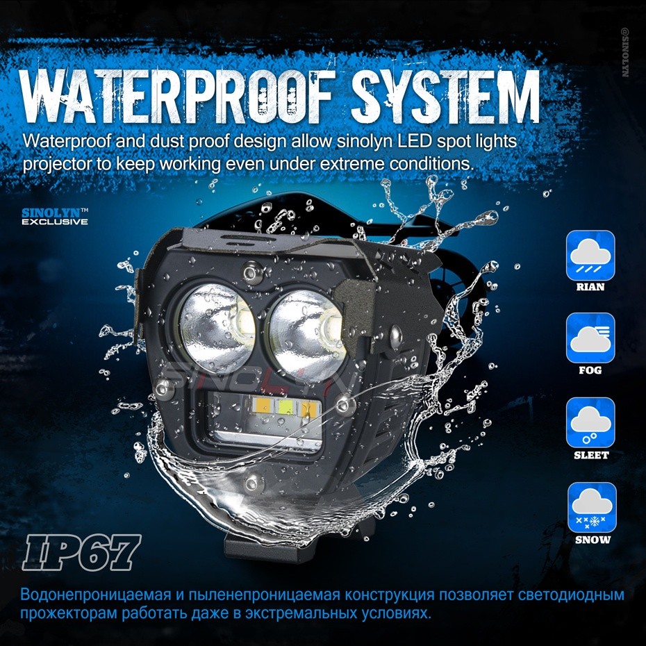 80W Night Ranger Auxiliary Lights Mini Driving Light Work Light Bar ...