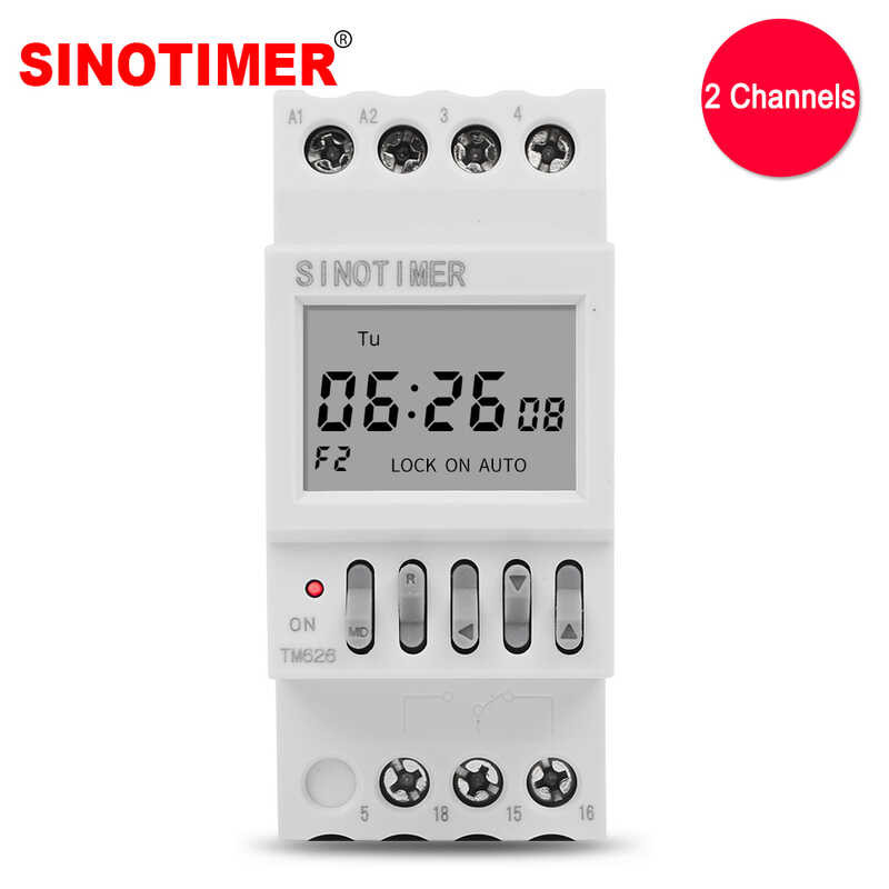 Two 12V Groups Output Separate Control 7 Days Weekly Programmable 2 ...