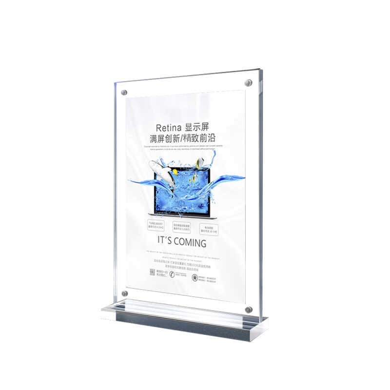 Transparent Acrylic T-Shaped Thickened Slot Table Card Desktop Display ...