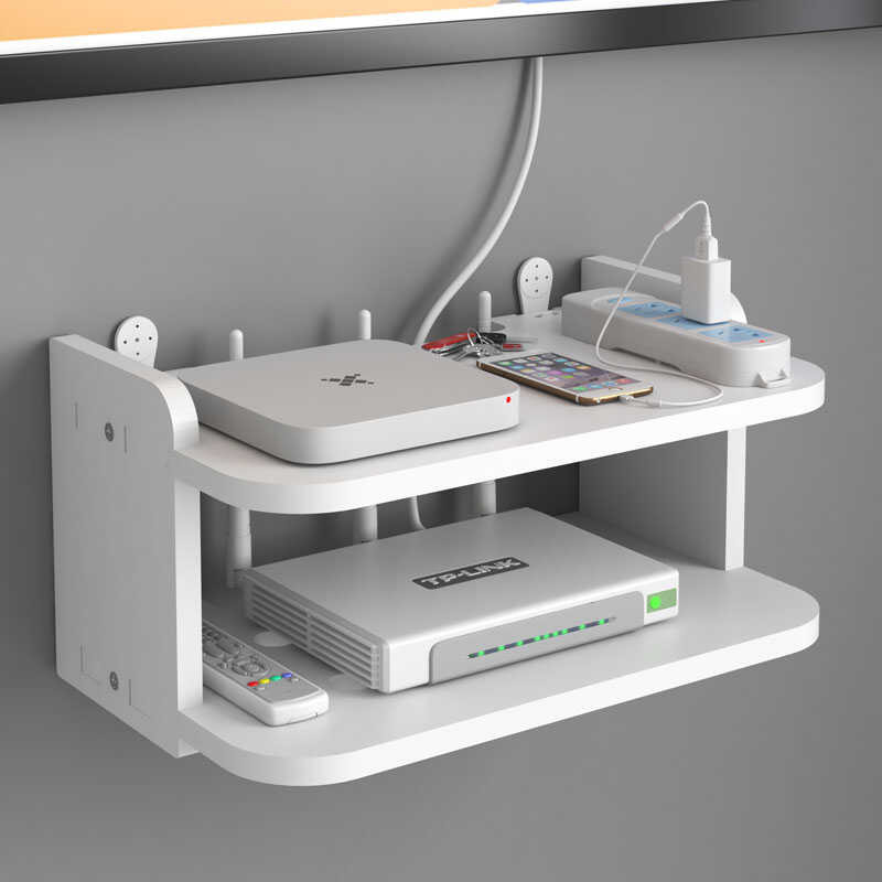 WiFi wall mounted TV, wall mounted set-top box, router placement rack ...