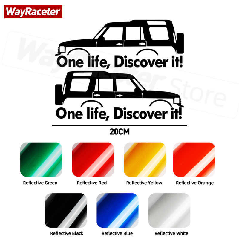 Pcs 2 Reflective Window Sticker One Life It Discover Graphics Decal For ...
