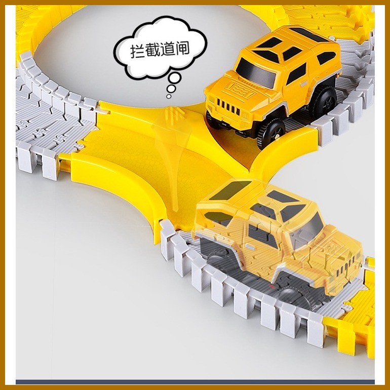 FUNC Kids Train Toys Assembly DIY Railway Racing Car Toys Puzzle Track ...