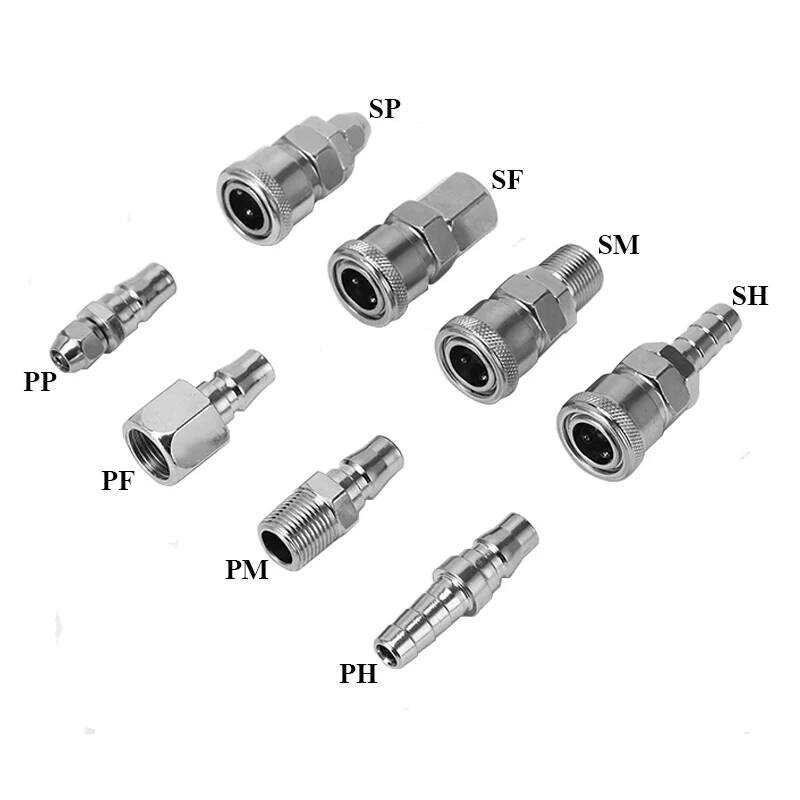 Air Pump Pneumatic Fittings For Air Compressor Hose Quick Coupler Plug ...