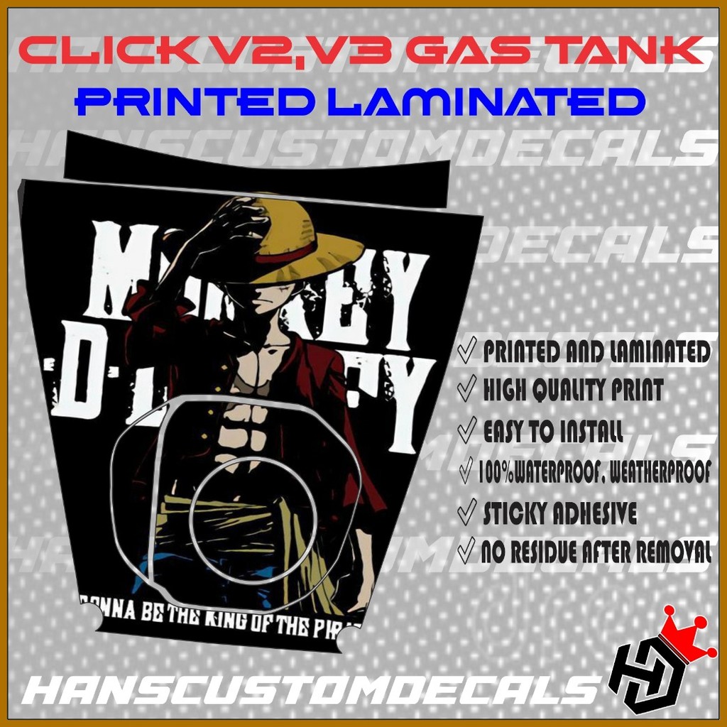 honda click v2 v3 gas tank sticker printed laminated | Shopee Philippines