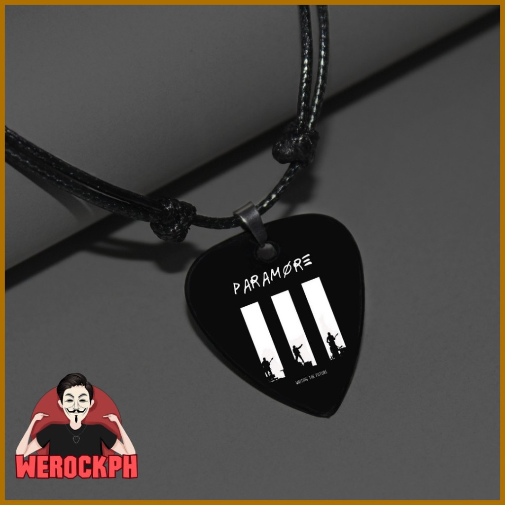 PARAMORE GUITAR PICK NECKLACE (Adjustable Cord 14