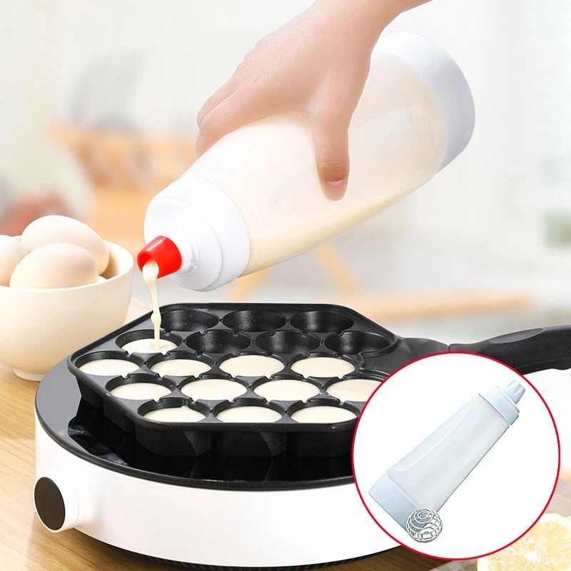 Hand Mixing Bottle Cupcake Pancake Muffin Waffle Shaker Blender Batter ...