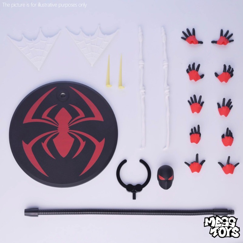 CT/Mess Toys Spiderman Action Figure Black/Red Spider Man Symbiote Suit ...