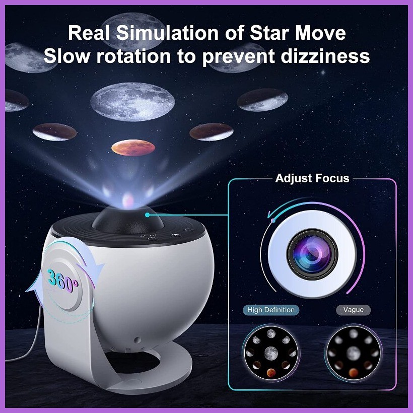 In Planetarium Galaxy Starry Sky Projector Night Light Hd Star