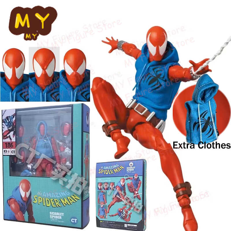 thumbnail image 2 of CT Toys MAFEX No.186 Scarlet Spider Comic Version Action Figure – 1/10 Scale Marvel 2 of 6