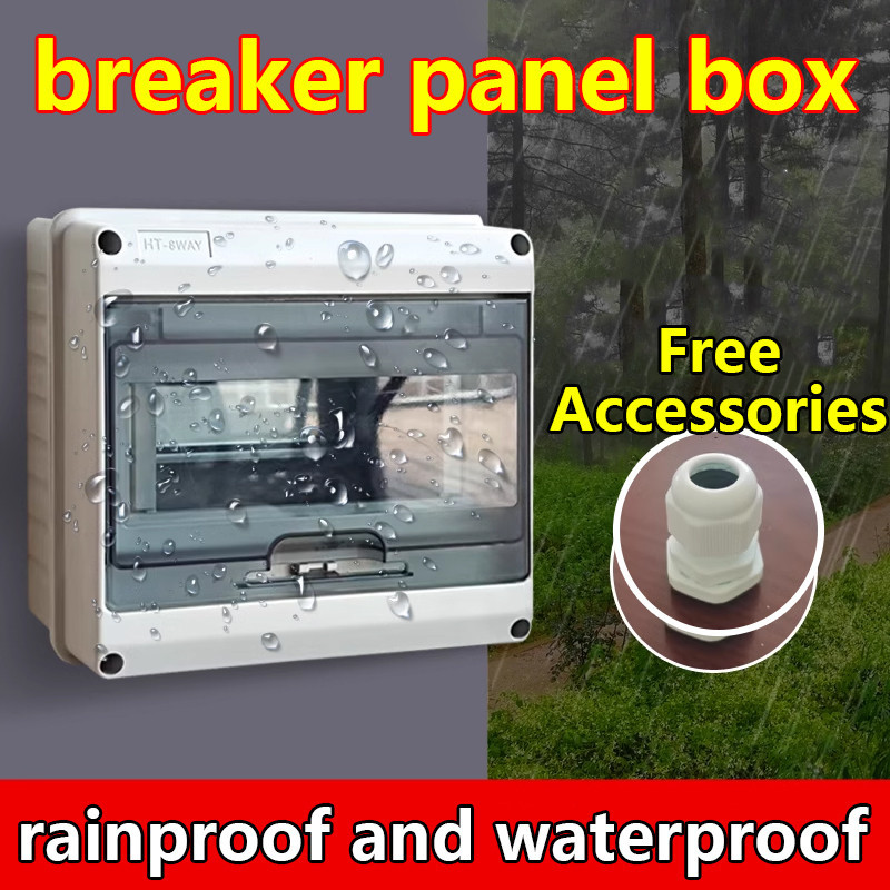 PenRux 24 Way Distribution Box, IP65 DIN Rail Power Distribution Enclosure With Clear Cover, Outdoor Breaker Box, Outdoor Distribution Junction Box