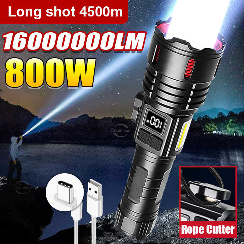 Powerful Rechargeable Lamp Tactical Flashlight Xhp99 Outdoor Magnet ...