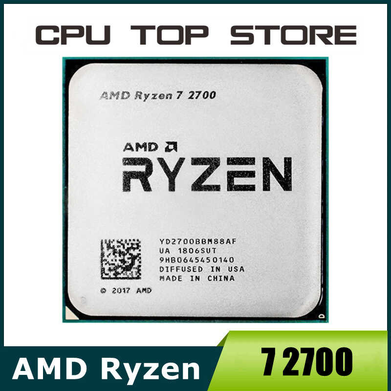 AMD 6 Ryzen 7 R7 2700 3.2Ghz Eight-Core Sixteen-Thread CPU Processor L3 ...