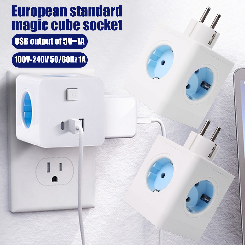 EU Standard Universal Compatibility Travel Wireless Plug Board - One To ...