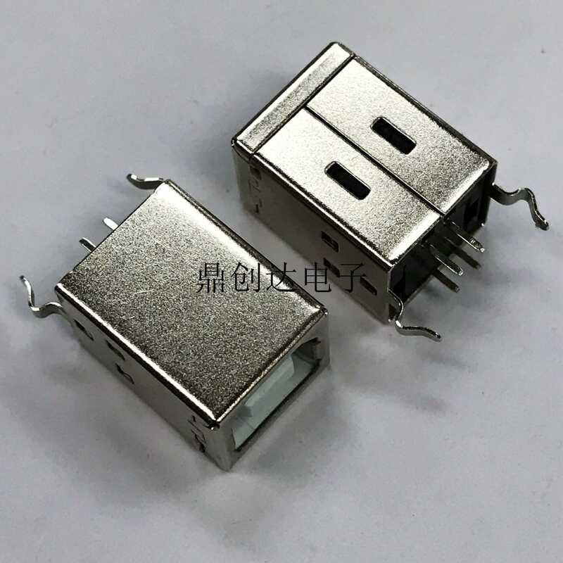 USB female socket B-type B-type 180 degree straight insertion vertical ...