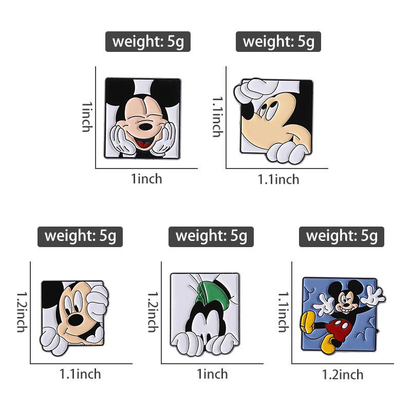 2-7pcs/set Anime Sanrio Melody Kuromi Pin Cute Animal Panda Duck Cat ...