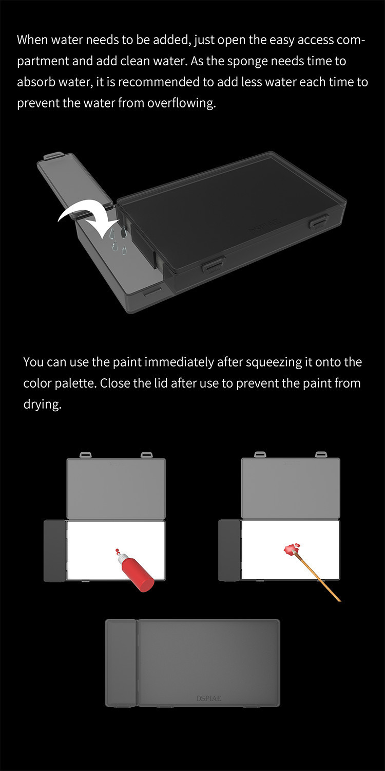 DSPIAE MP-02 Papier Guide D'Eau Pour Palette Humidité – Accessoire Peinture