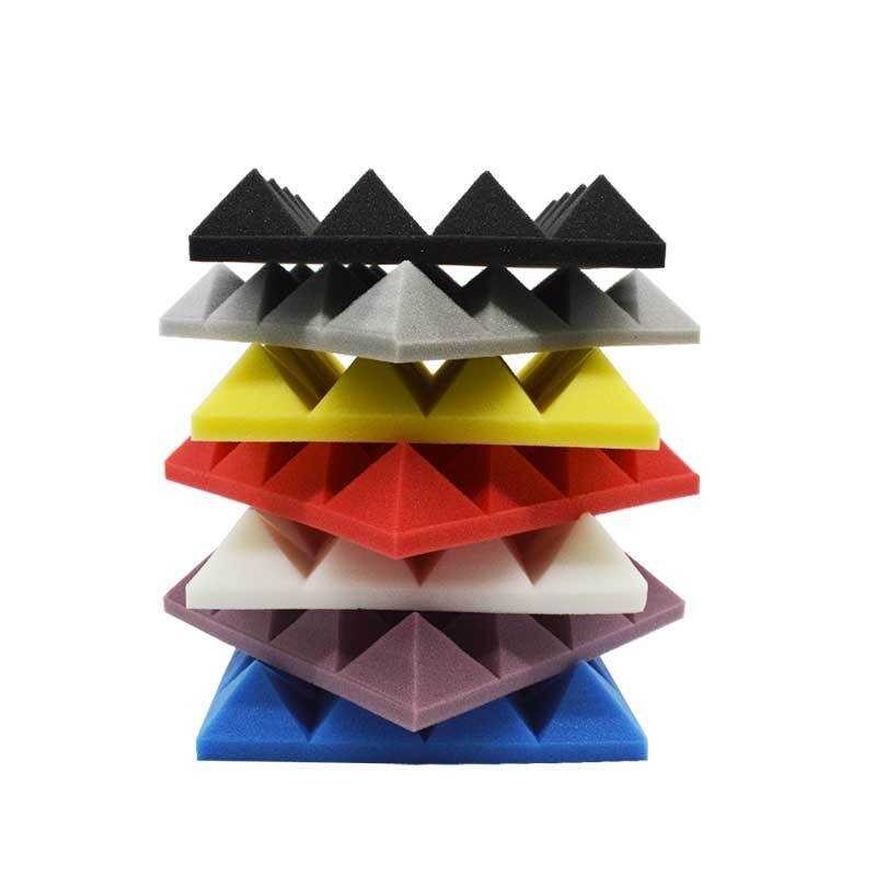 LY [24/Pack] Pyramid Acoustic Foam Soundproof Panels Insulation Board ...