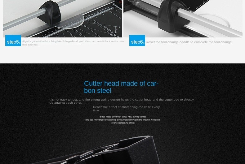 COD A4/A3 Sliding Paper Cutter with Rolling Blade: Heavy - Duty Metal ...