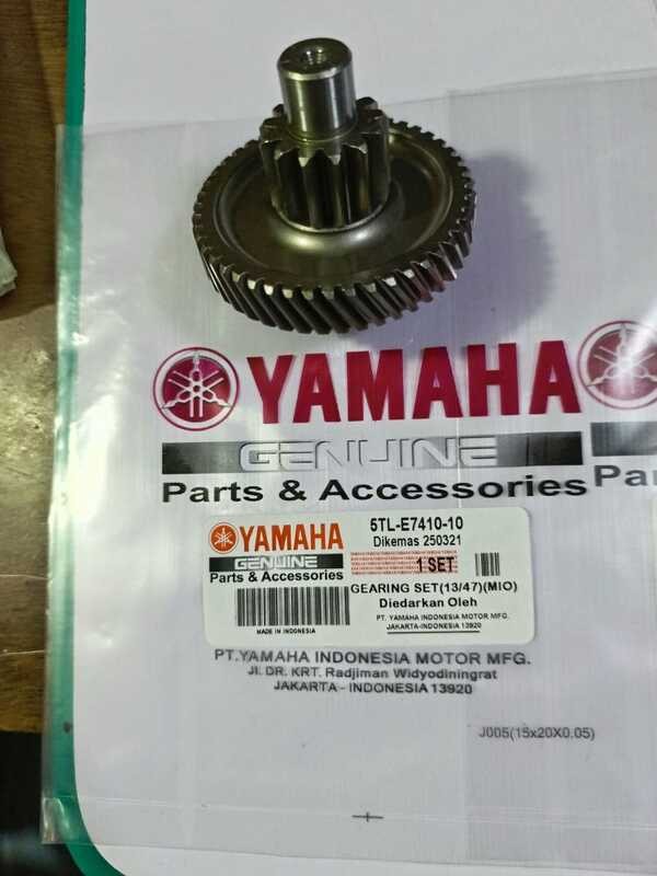 LY Yamaha Genuine Mio Sporty/Amore /Soul Main Axle Comp. Gearings Set ...
