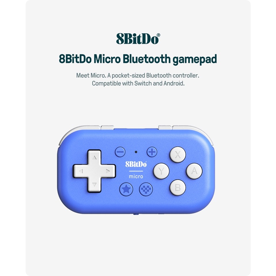 8BitDo Micro Bluetooth Controller Pocket-sized Mini gamepad for Switch ...
