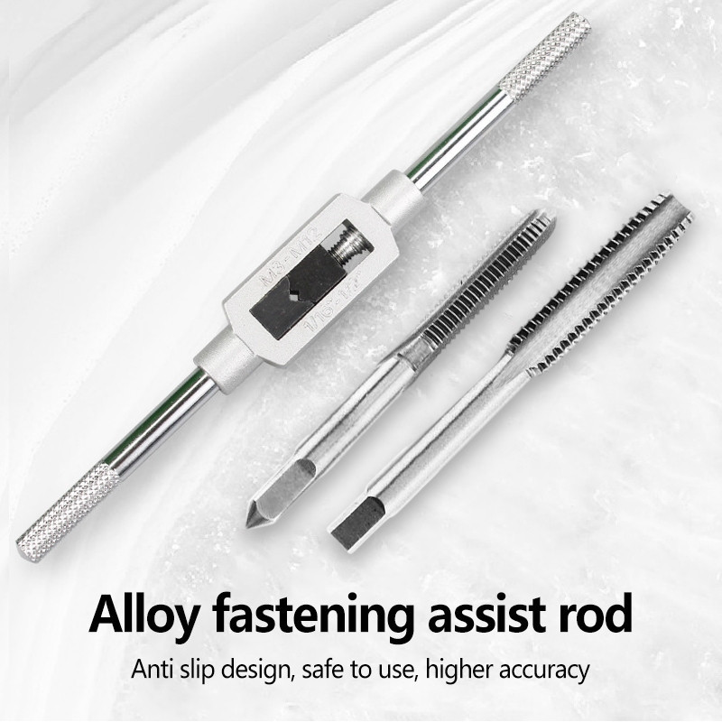 8PCS Tool Set Hand Tap Threading Original Hand Top Screw Threader Drill ...