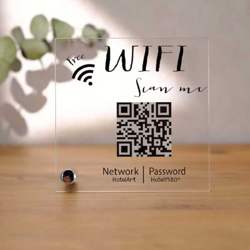Personalised Custom Pas Sign, WIFI QR Code Sign,,Custom mini Sign for ...