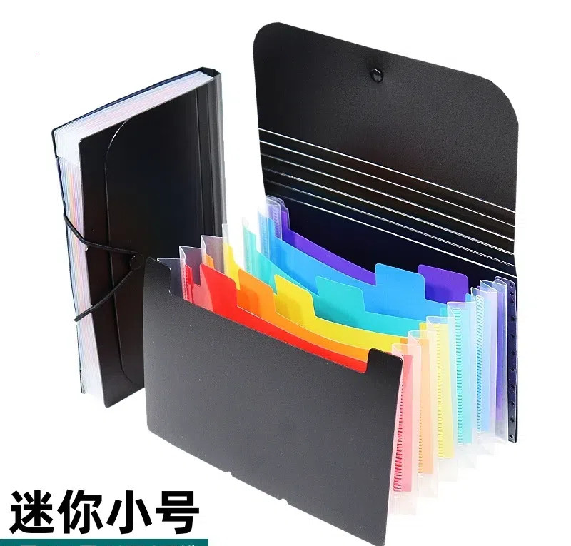 A6 Folder Small Organ Bag Multi-Layer Folder ID Card Passport Receipt ...
