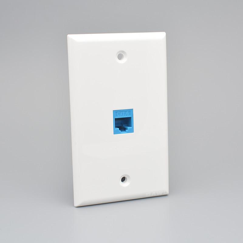 Cat6/5e Ethernet Wall Socket Panel with Gold-Plated F Connector & RJ45 ...