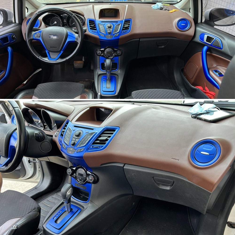 Carbon Fiber For Ford fiesta 2009-2015 Car Film Interior Stickers ...