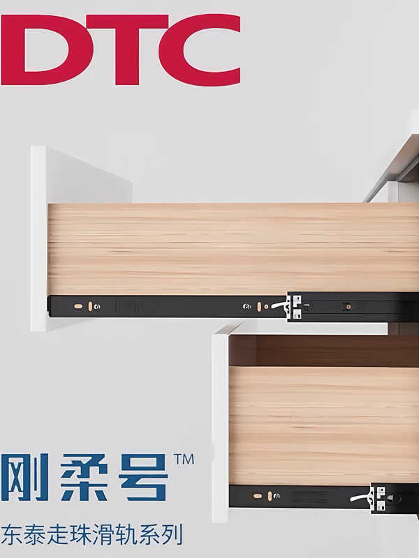 Dongtai drawer Dtc side mounted guide rail with three sections fully ...