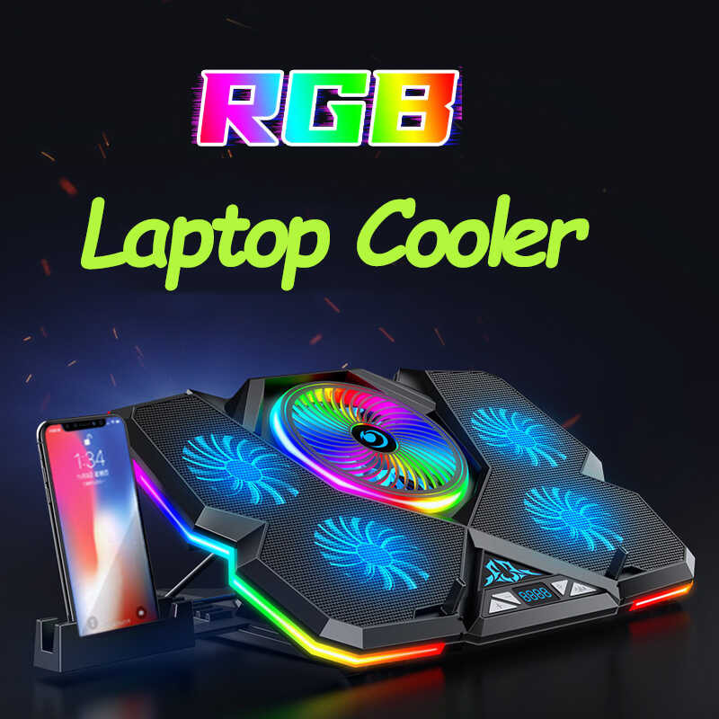 Coolcold 4 Gaming Ef 5 Fans 2 USB Ports With RGB Light HD Display ...