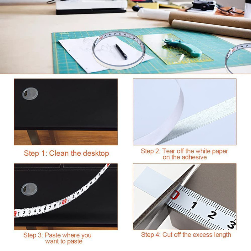 3M/5M Self Adhesive Ruler Measure Tape ,Metric Ruler ,Rust-Proof Ruler ...