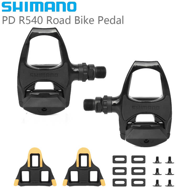SHIMANO 8 PD R540 Self-locking SPD-SL Light-weight Siery Black Pedal ...