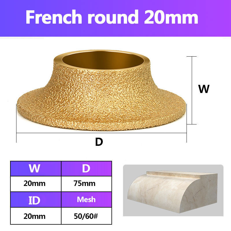 Brazing Diamonds Marble Edging Discs Angle Grinder Grinding Wheel 1/4 ...