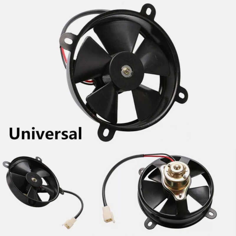 Universal 2 Motorcycle Radiator Coog Oil Water Cooler Electric Fan For ...