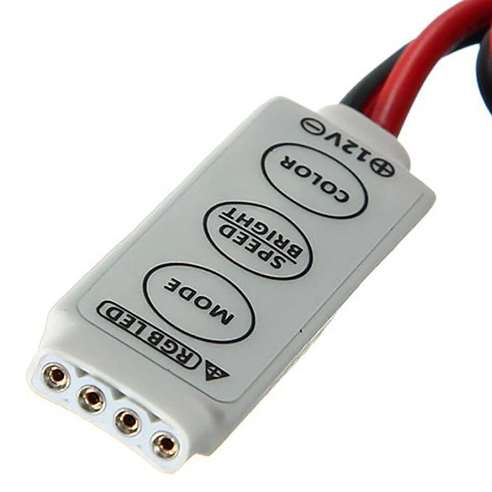 5PCS DC 5V-12V-24V 12A 3Keys Mini LED RGB Controller Dimmer Driver For ...