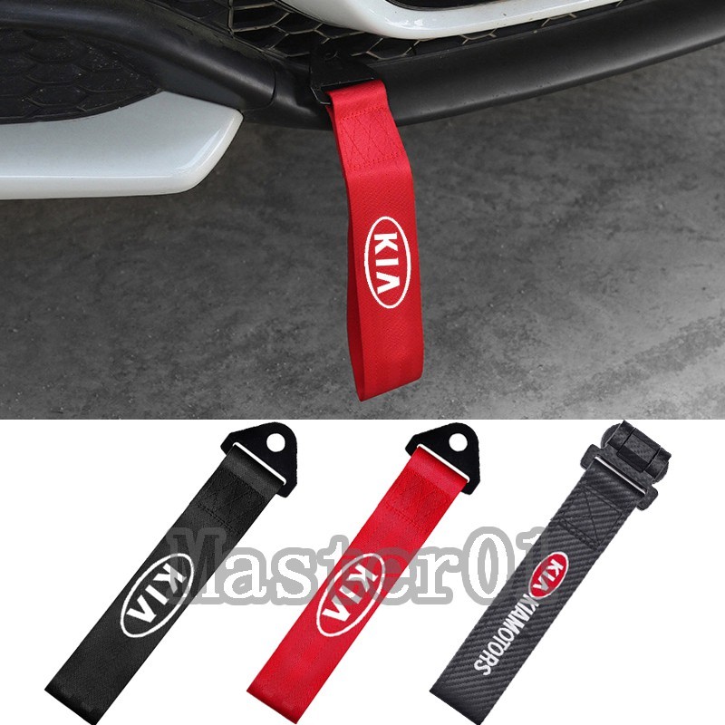 thumbnail image 2 of Unique Bargains Red Car Replacement Front Bumper Trailer Belt Strap Towing Hook For Bmw 2 of 13