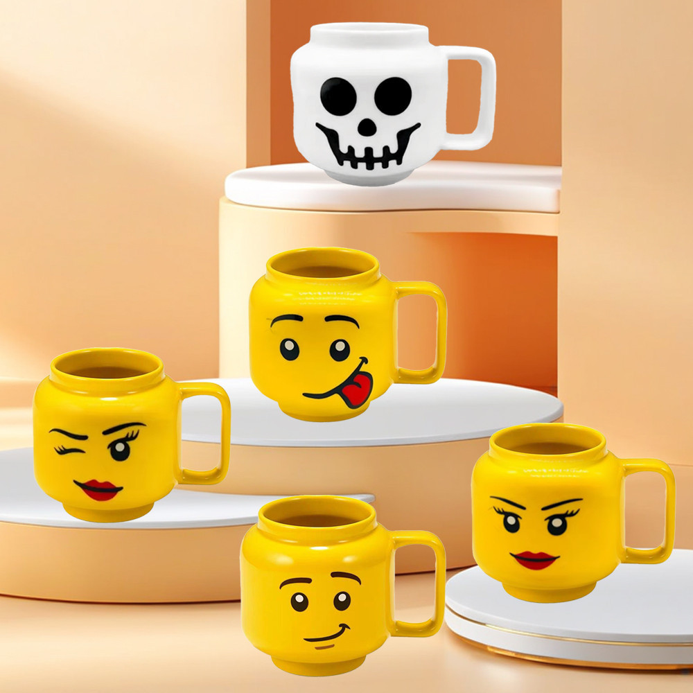 300ml handmade cartoon ceramic cup Smile Creative ceramic coffee cup ...