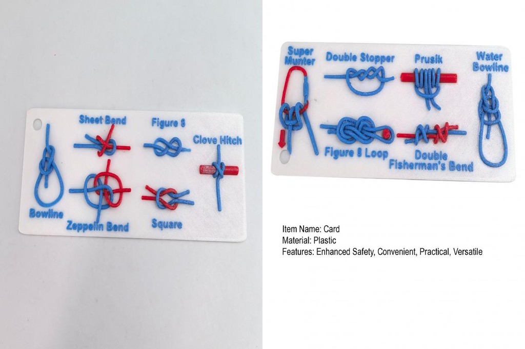 {halfa} Rescue Knotted Rope Reference Card Climbing Rope Knot Diagram ...