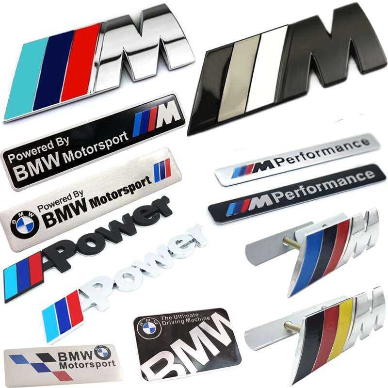 BMW interior metal sticker, performance car emblem modification sticker ...
