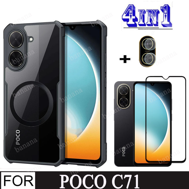 POCO C71 4in1 Case Magnetic Sticker Shockproof Phone Case for Pooc C75 ...