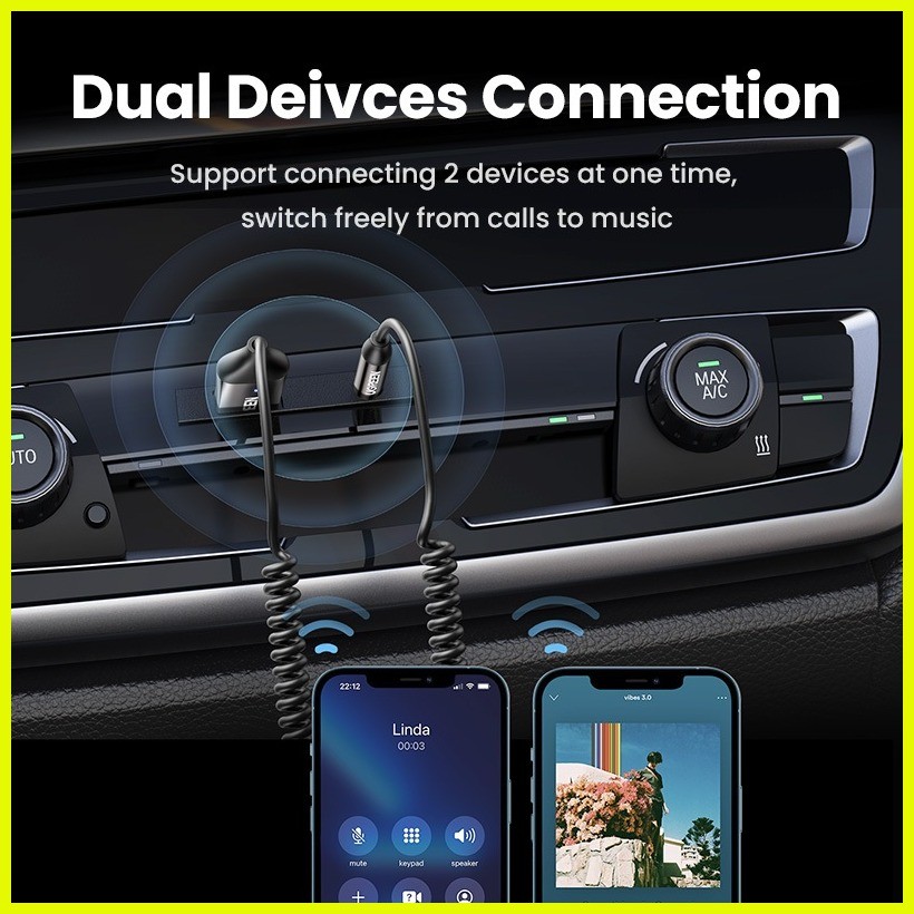 Ugreen Bluetooth Receiver Adapter Hands Free Bluetooth Car Kits Aux Audio Mm Jack