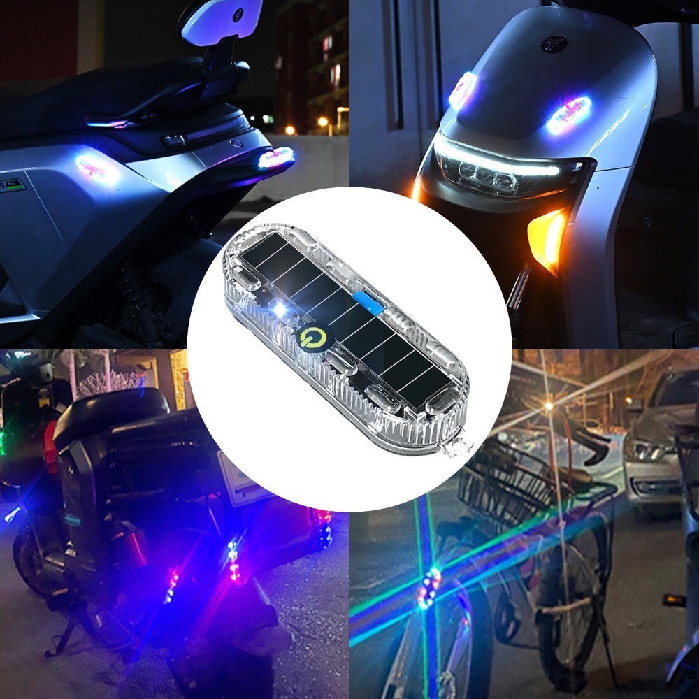 Car Solar LED Anti-rear Collision Strobe Light Waterproof Emergency ...