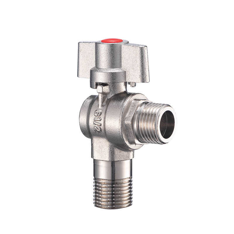 High Flow All Copper 4/6 Ball Core Triangular Valve Electroplated ...