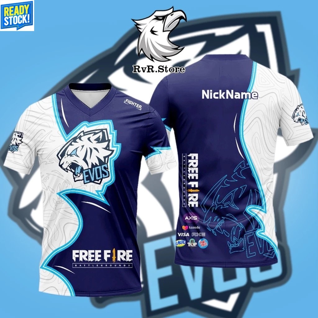 Esport Jersey Baju Game Evos Freefire Ff Mobile Legends Ml Aov Pubg