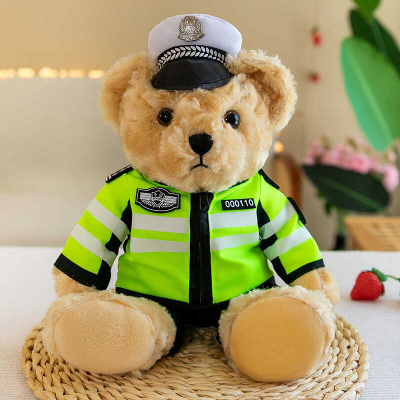81 Firefighting Police Plush Toy, Bear, Pillow, Cloth Doll, Gift, Teddy ...